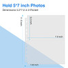Sooez 30 Pack Heavy Duty Photos or Postcards Page Protectors, Plastic Clear Photo Holder Sleeves for 3 Ring Binder, Two 5'' x 7'' Pockets Per Page, L