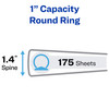 Avery Standard View 3 Ring Binders, 1" Round Rings, 175-Sheet Capacity, 1.4 Inch Wide Spine, White Binders, Ideal for Lightweight Organization and Oc