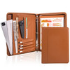AZXCG Zipper Portfolio Padfolio Binder,3 Ring Padfolio for Women and Men,Business Portfolio Organizer for Women with A4 Writing Pad Holder,Business P