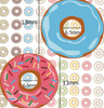 2000 Pcs Hole Label Loose-Leaf Paper Hole Reinforcement Stickers Assorted Donut Designs 0.25 inch Binder Hole Reinforcements Labels for School, Home