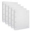 5PCS A4 4 Ring Binder Cover Clean Transparent Soft PVC for Refillable Notebook Shell withMatte surfaceforStamp & Die Storage Overall Size?Folded) 27x