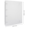 5PCS A4 4 Ring Binder Cover Clean Transparent Soft PVC for Refillable Notebook Shell withMatte surfaceforStamp & Die Storage Overall Size?Folded) 27x