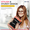Enday Large Pencil Pouch for 3 Ring Binder, 3-Pocket Flat Pencil Pouch, Zippered Binder Pencil Pouches for School, Home, and Office, Grey