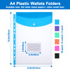 18 Pcs Binder Pocket Organizer Folders, Expandable Folders Plastic Envelopes Binder Folders with 11 Holes for 2/3/4 Ring Binder, Document Pouch with