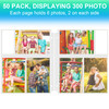 Aegero 50 Pack 4 x 6 Photo Sleeves for 3 Ring Binder(300 Pictures), Heavy-Duty Archival Photo Page Protectors, Clear Picture Album Refill Pages Holds