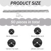 50 Pack Plastic Spiral Binding Coils 4:1 Pitch Spiral Binding Coils Binding Kit Multi Size Black Spiral Binding 1/4 5/16 1/2 3/4 Inch