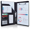 Padfolio/Portfolio Folder Clipboard,Padfolio Clipboard,Writing Portfolio Leather with Cover for Card Holder Slot Letter Size A4 for Office Conference