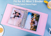 WITHYU 40 Pack 80 Pockets 5x7'' Photocard Sleeves A5 3 Mini Ring Binder Ultra-Clear Photo Sleeves Double-Sided 1 Pocket Photo Pages Top Loading Photo