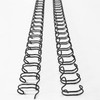 Binditek 100 Pack Double Loop Wire Binding Spines, 1/4Inch Binding Wire for Letter Size, 3:1 Pitch, 20 Sheet Capacity, 32-Loop, Black, for Students a