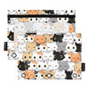 Cat Kitten Cartoon Binder Pencil Pouch for 3 Ring Pencil Pouch with Zipper Clear Window Pencil Case Pencil Pouches Bags for Office Supplies Travel Co