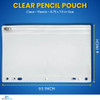 1IntheOffice Clear Pencil Pouch for 3 Ring Binder, Ring Binder Pockets with Zipper, Vinyl, 6 Pack