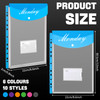 Sayglossy 10 Pcs Weekly Plastic Envelopes Binder Pocket Back to School 11 Holes Expandable Folders A4 Punch Binder Pocket for 2/3/4 Ring Letter Docum