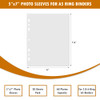 30-Pack 5"x7" Photo Sleeves for A5 6-Ring Binders and 3-Ring Mini Binders, 60 Pockets