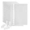 PATIKIL 12 Pack Binding Covers, A5(8.4x5.7 Inch) 22 Mil Plastic Notebook Covers Sheets with Binding Comb for Book Report Presentation, Clear White