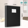 Uquelic Binder with Plastic Sleeves for Letter/A4 Size (11'' x 8.5'') Document Binder Organizer with Dividers for Papers, Photos and Artwork, 100 Pag