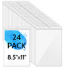 24 Pack Plastic Document Holder 8.5 x 11 Inch Resealable Sheet Protectors Clear Heavy Duty Page Sleeves Waterproof Zip for Photos Tickets Certificate