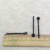 50 Pcs Black Hair Bobby Pins Hair Clips with Blank Round Tray Hair Pins Hairpin Cabochons Bases for DIY Crafts Hair Styling Pins