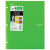 Five Star 4 Pocket Folders, Plastic, Folders with Pockets, Teal, White, Purple, Lime, 4 Pack (38076)