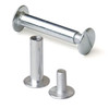 Silver Nickel Screw Posts/Chicago Post, 100 Pack, 2-Inch