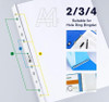 Agoer 80 Clear Sheet Protectors for Binders,Heavyweight A4 Punched Pocket with Sticky Tabs,120 Micron Acid Free Binder Sleeves Reinforced 11-Hole,Top