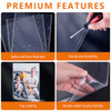 AKONEGE 6PCS 8" x 10" Rigid Print Protectors Clear Hard Plastic Page Sheet Protectors Photo Holder Poster Plastic Sleeves for Arts, Prints, Autograph