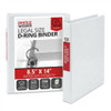 Performore - Office Werks Heavy Duty 2-Pack Legal Size View Binder - 14" x 8.5", White, 1 Inch D-Ring, Back Mount Binder