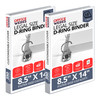 Performore - Office Werks Heavy Duty 2-Pack Legal Size View Binder - 14" x 8.5", White, 1.5 Inch D-Ring, Back Mount Binder