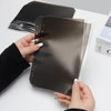 A5 Binder Pockets - Black Zipper Pouches, Translucent PVC Cash Budget Envelopes, 12pcs 6 Hole Document Filing Bags for Notebook Binder, Cash Organize