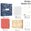 Recipe Binder 8.5x11 3 Ring, Recipe Book to Write in Your own Recipes, Full Page Recipe Binder with Plastic Sleeves, Blank Recipe Cards and Dividers