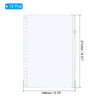 PATIKIL A5 Binder Pocket, 12 Pack PVC Zipper 20 Holes Binder Pouch Folders Document Waterproof Filing Storage Loose Leaf Bags for 20-Ring Notebook Bi