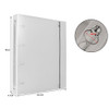 GSHLLO A4 4-Ring Binder Cover, Clear View, White, Round Ring, Stainless Steel, Snap Button Closure, Elastic Band