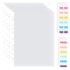 300 Pack Clear Sheet Protectors 8.5 x 11 Inches for 3 Ring Binder with 300 Sticky Tabs 11 Hole Plastic Sheet Sleeves Plastic Paper Protectors for Doc