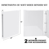 Fulmoon 12 Pcs 1 Inch 3 Ring Binders with 2 Interior Pockets Fits Letter Size Paper 8.5'' x 11'', Clear View 1-inch Three Ring Binders or School Offi