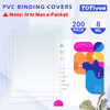 TOTiyea 200 Pack 8 Mil PVC Binding Presentation Covers, Clear Report Covers for Binding,8.5x11 Inches,Letter Size