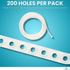 1InTheOffice Reinforcement Stickers for Hole-Punched Pages, 200 White Plastic Labels, 0.25" x 0.25", 3 Pack
