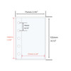 Mogoostry A8 Sheet Protectors for 5 Ring Binder, 20 Sheets Clear Page Protectors Plastic Photo Card Sleeves Double Layer Pocket Sheets