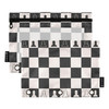 FFYHO Black White Chess Board Big Pencil Pouches for Binders, Chess Pieces Pencil Cases with Clear Window,Fits 3-Ring Binder,3 Holes Binder Zipper Po