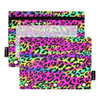 ALAZA Colorful Leopard Print Pencil Pouch for 3 Ring Binder Pencil Bags Pockets Pencil Case with Clear Window Zipper Cosmetic Bags for Office College