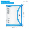 PATIKIL A6 Bling Clear Binder Covers, 2Pcs Soft PVC Loose Leaf Binder Protector Refillable Notebook Shell with Snap Button Closure for DIY Meeting No