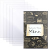 Henoyso 5 Pcs 8.5" x 14" Rigid Print Protectors Clear Hard Plastic Paper Page Poster Protector Menu Cover Plastic Sleeves for Sheet Photo Document Ph