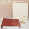 Aesthetic 3 Ring Binder Set of 2 - Sturdy 1 Inch Binder Fits Letter Sized Paper - A Cute Holder for Women or Men with Pocket Easily Organizes Your Pa