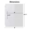 Dunwell Binder Currency Sleeves for Collectors - (25 Pack), Acid-Free 3-Pocket Clear Plastic Refill Pages for Currency Collection Album, 3-Ring Binde