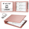 9" x11 1/4" PU Leather 3 Rings Personal Checks Binder for End-Stub Deskbook 3-Ring Binders for Desk Check fit 3 & 9 Holes Checkbook Binder Cover for