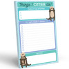 Daily To Do List Notepad - 50 Sheets 5.5 x 8.5 Productivity Task Planner and Habit Tracker Pad - Cute Otter Gift Idea and Office Supplies to Reach G