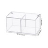 Yeeco Clear Acrylic Capsule Holder with Lid 6 Section Plastic Drawer Box Organizer 7.6×5.1×2.6 6 Compartments Desk Cube Containers for Jewelry?Can
