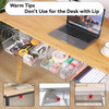 OTraki Under Desk Table Drawer Storage Organizer 3 Pack Large & Medium & Small Under Desk Storage Drawers Slide Out Self-Adhesive Amount Drawer Attac