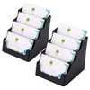 Hipiwe 2 Packs 4-Tier Acrylic Business card Holder Stand Clear Desktop Index Card Filing Card Holder Diaplay