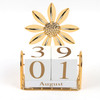 ASUNFO 1 Set Wooden Block Calendar for Desk Wood Perpetual Calendar Daily Desktop Perpetual Calendar Month Date Display Blocks Sunflower Desk Accesso