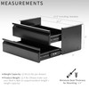 VIVO 16 inch Slide Out Dual Tier Desk Drawer, Under Desk 2 Layer Storage, Black, DESK-DR02