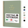 Taja Meeting Notebook for Work Organization - Work notebook with action items, Meeting Minutes Planner Notebook, Perfect Office Supplies for Men & Wo